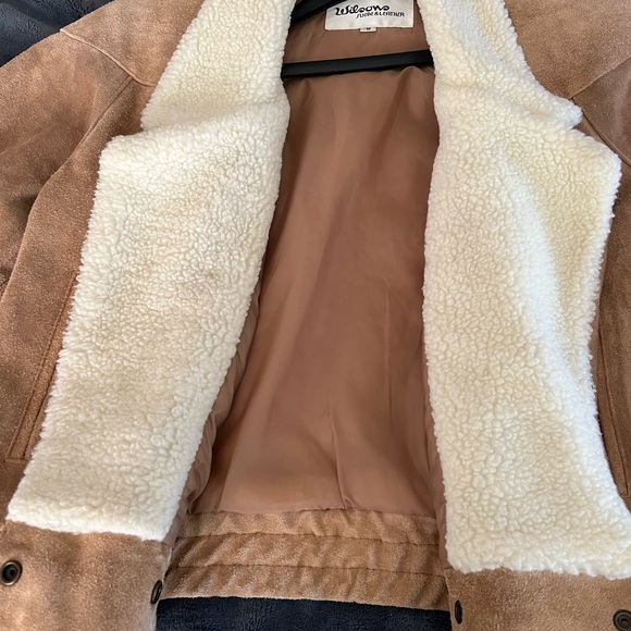 Wilson Leather Jacket with Cream Sherpa Collar - Picture 6 of 14